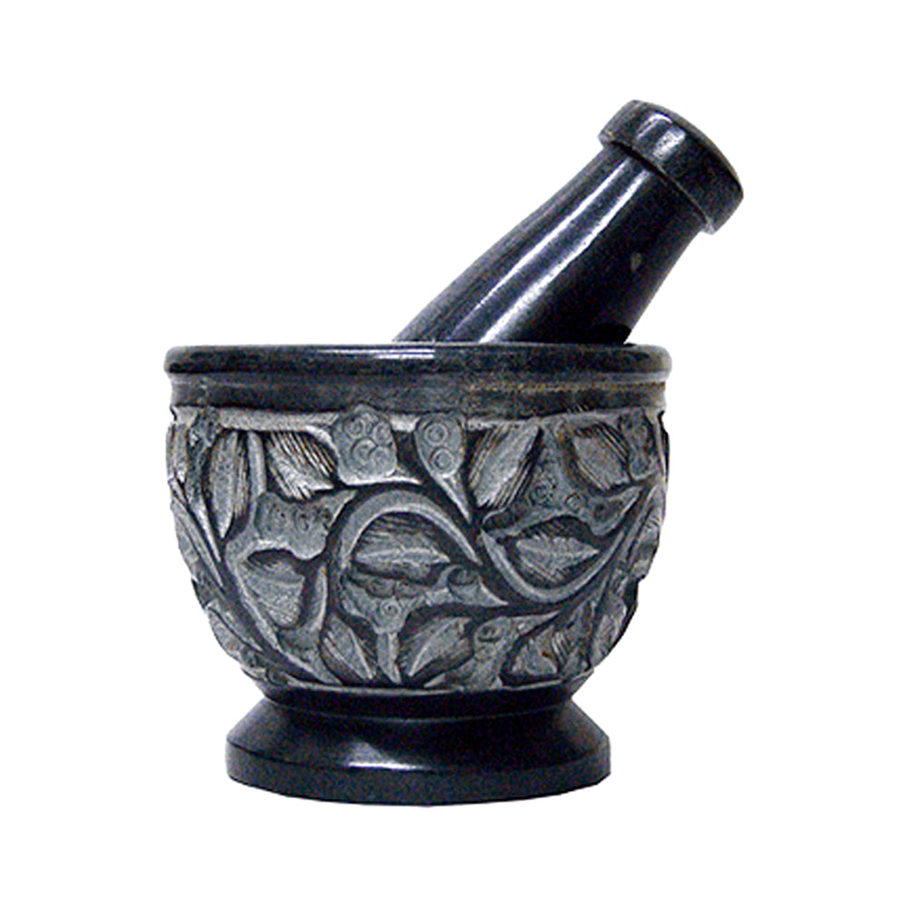 Mortar & Pestle - Soapstone Vines