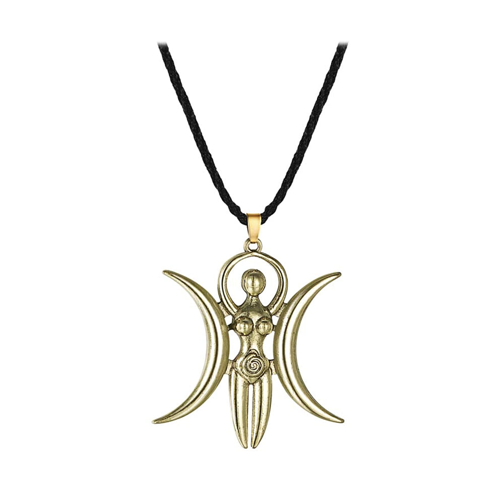 Triple Moon Goddess Necklace
