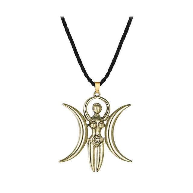 Triple Moon Goddess Necklace
