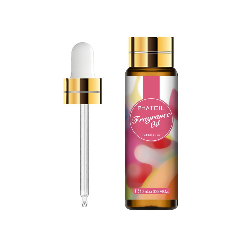 Bottle of PhatOil fragrance oil with dropper on a white background