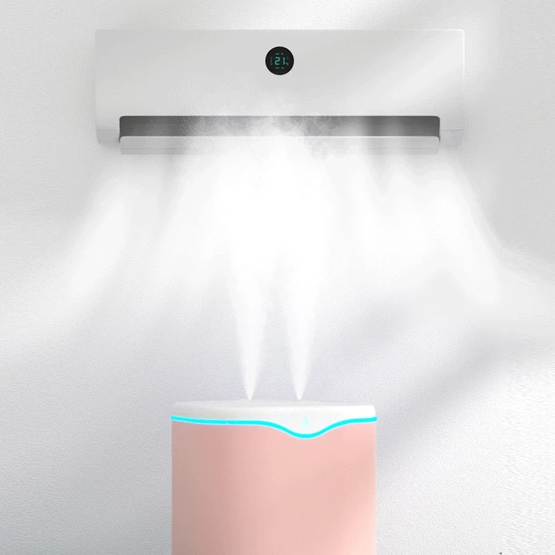 Humidificador y difusor de aire con doble pulverización USB de 2000 ml