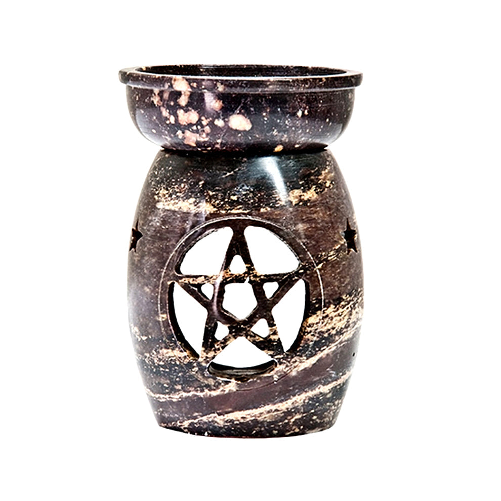 Natural Soapstone Pentacle Aroma Lamp