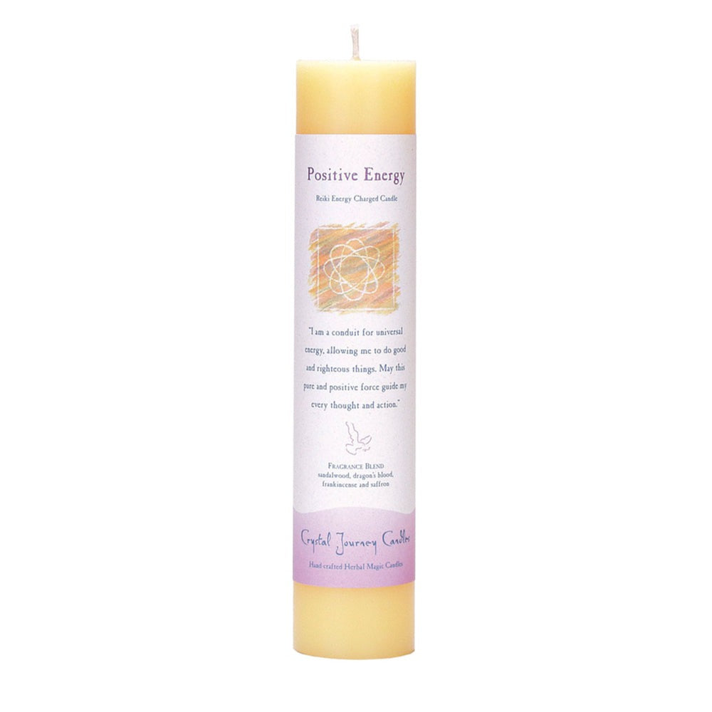 Reiki Herbal Pillar Candle Positive Energy