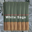 White Sage incense sticks with a gray and white abstract background