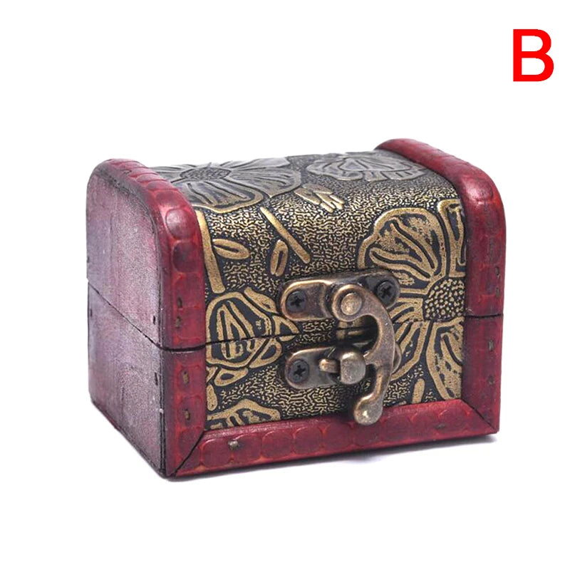 Decorative jewelry box with intricate patterns and a lock on a white background