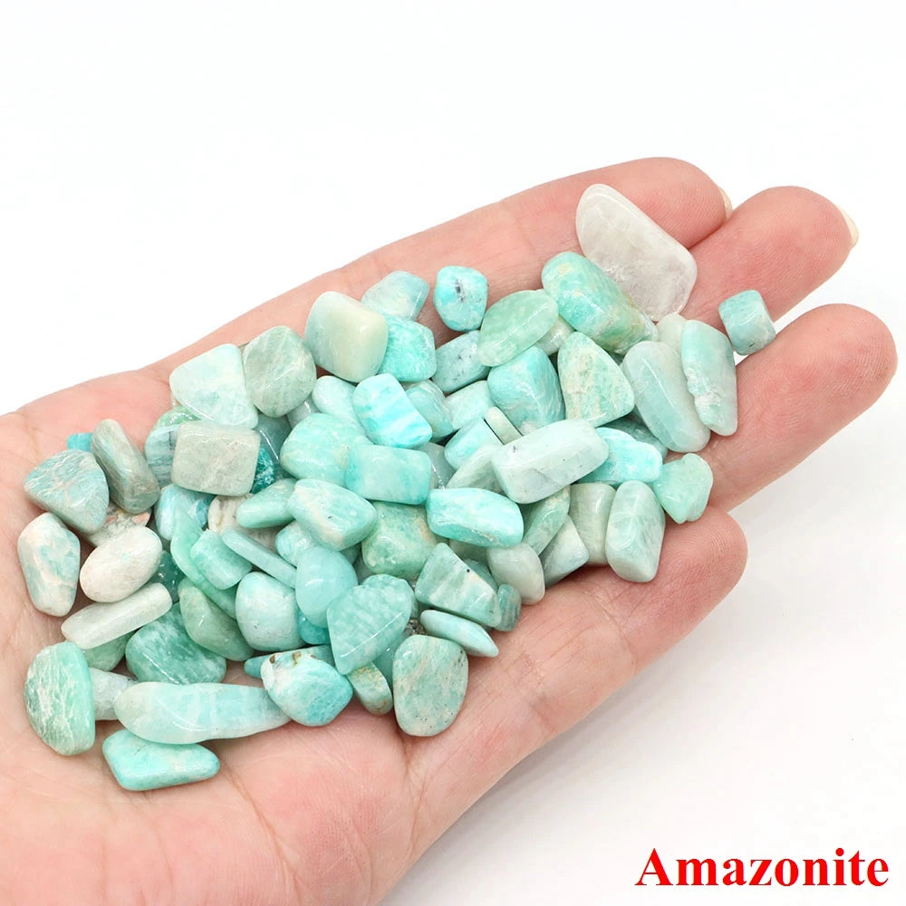 Hand holding Amazonite