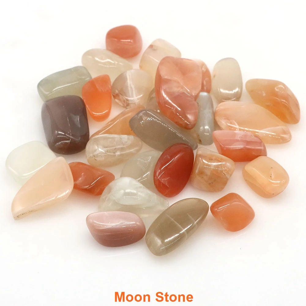 Pile of moon stones on a white background with 'Moon Stone' label.