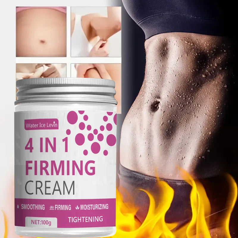 4-in-1 Firming Cream container with before and after images of skin tightening.