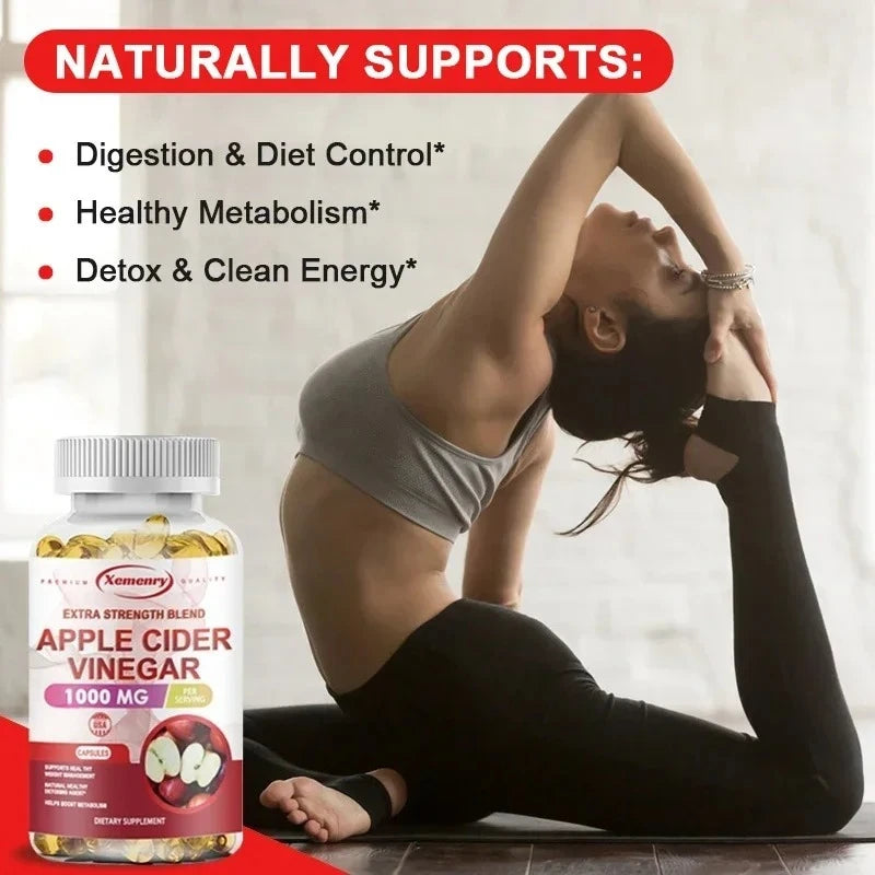 Apple Cider Vinegar Capsules for Digestive Support & Detox