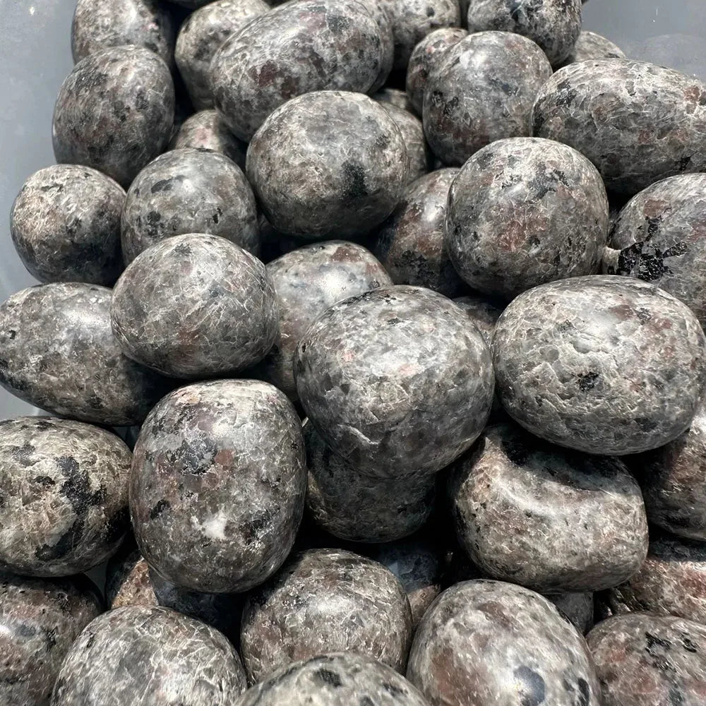 Close-up of a pile of grayish-brown stones