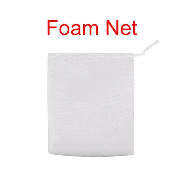 White foam net with 'Foam Net' text in red on a white background