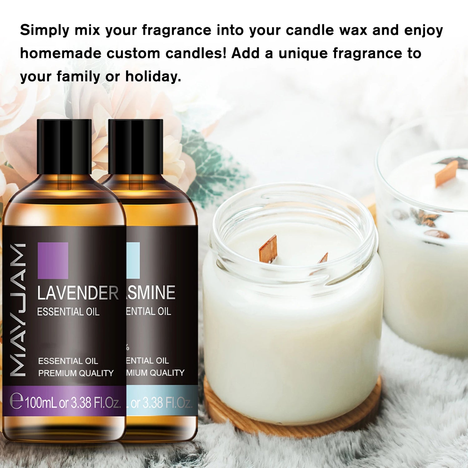 MAYJAM 100ml Pure Essential Oil – Vanilla, Eucalyptus, Lavender & More