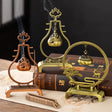 Three ornate incense burners on a dark background