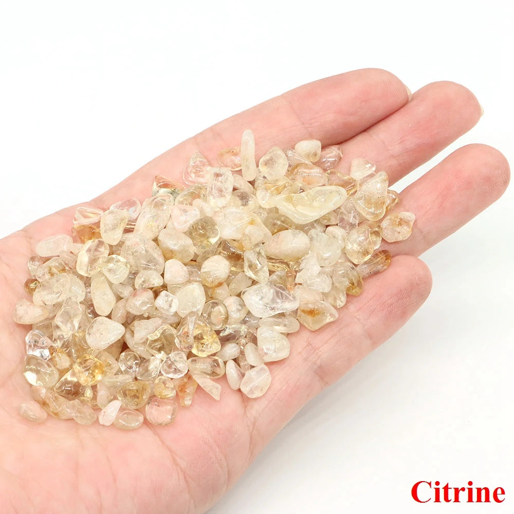 Hand holding Citrine