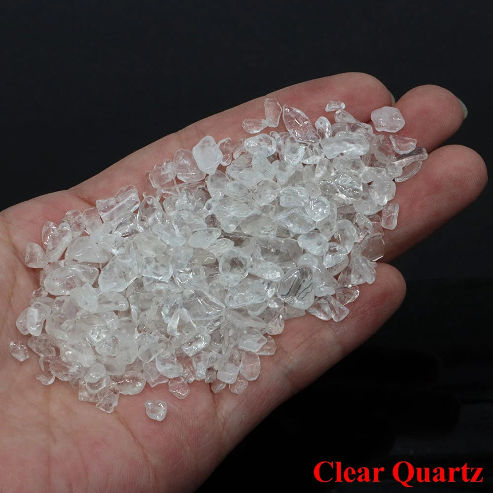 Hand holding Clear quartz