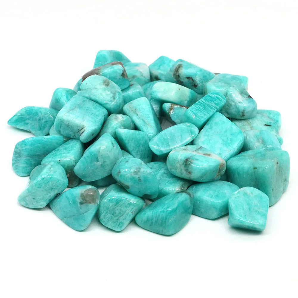 Turquoise stones on a white background