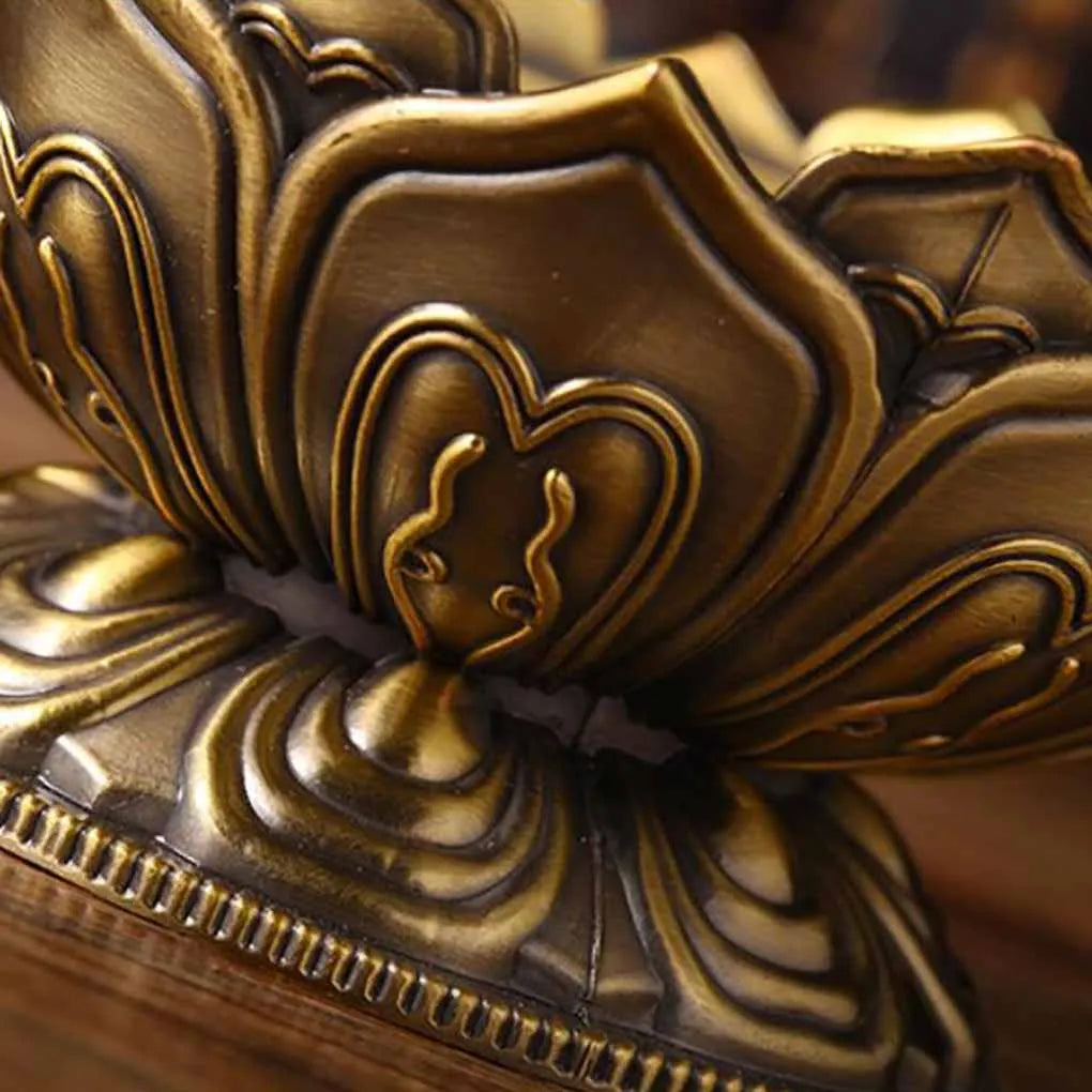 Close-up of ornate bronze decorative element