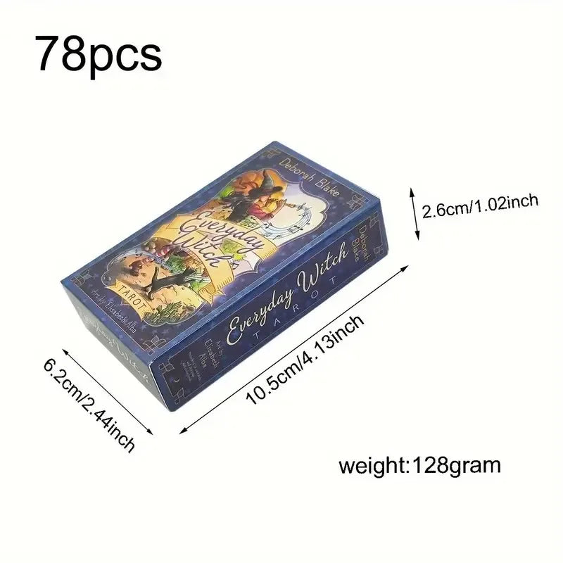 Box of 'Everyday Witch' with dimensions and weight information on a white background