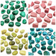 Four different types of gemstones arranged in a grid pattern.
