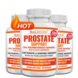 Three bottles of Balincer Prostate Support supplement with a 'HOT' label on a white background.