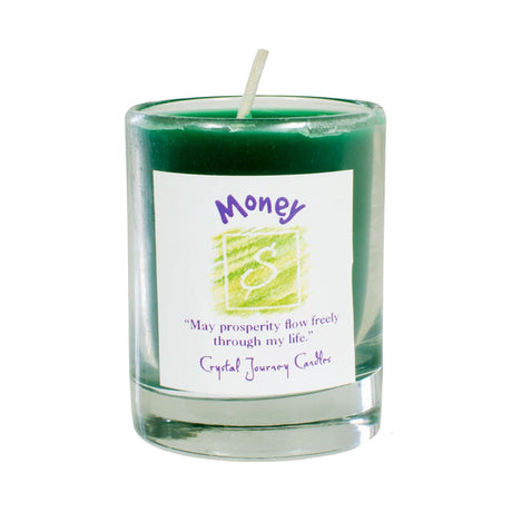 Soy Herbal Filled Votive Candle - Money