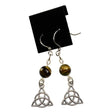 Tiger's Eye Triquetra Earrings