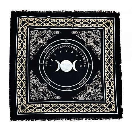 Triple Moon Ouija Board Altar Cloth 24" x 24"