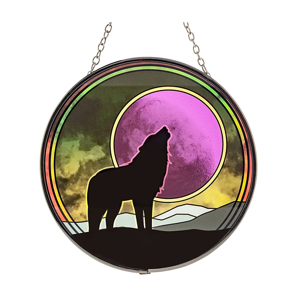 Wolf Glass Suncatcher