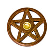 Wooden Pentacle Incense Burner