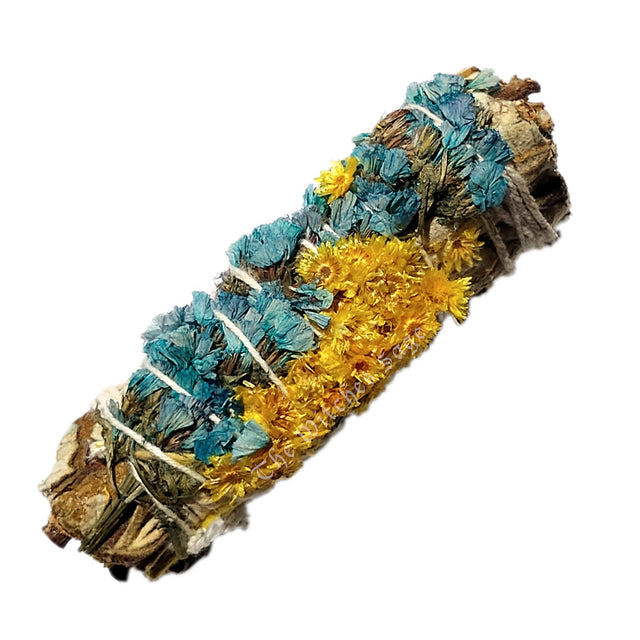 Yerba Santa with Blue Satice & Mullien Smudge Stick 3-4"