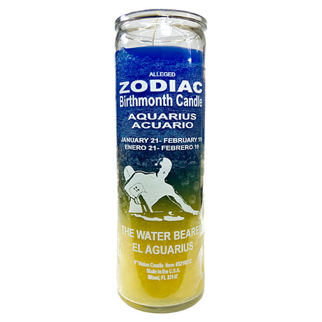 Zodiac Aquarius 7 Day Candle