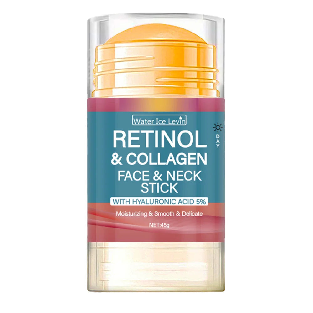 Anti-wrinkle retinol firming moisturizer stick for hydrating the face, softening fine lines, and promoting smoother-looking skin.