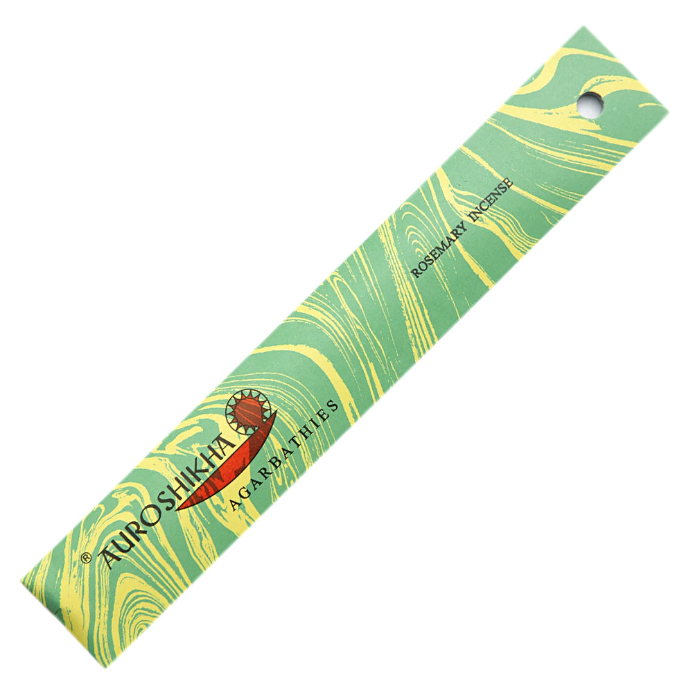 Auroshikha Rosemary Incense Sticks - 10g pack of hand-rolled natural incense