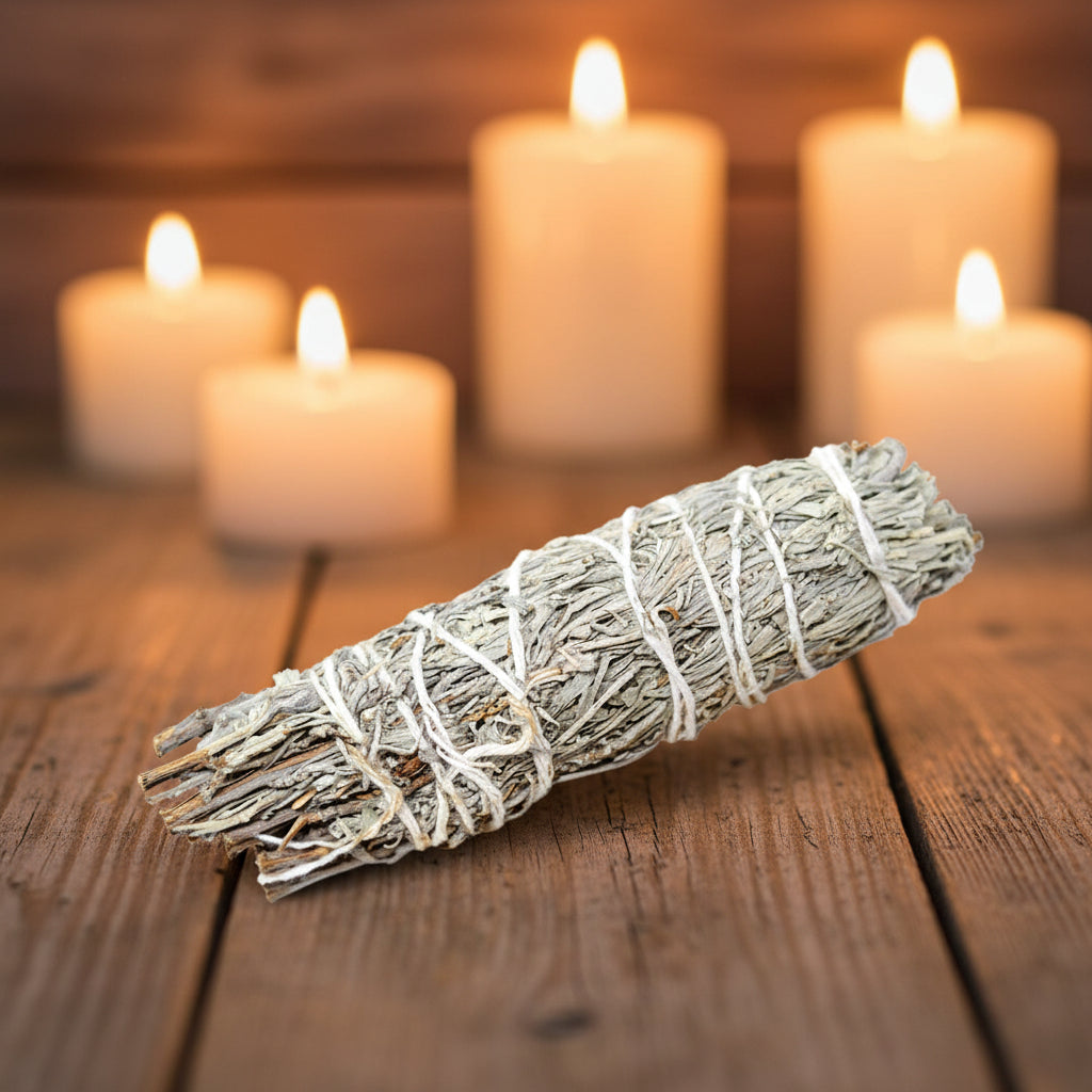 Blessing Smudge Stick, 4 inches, white sage cedar mountain sage blend