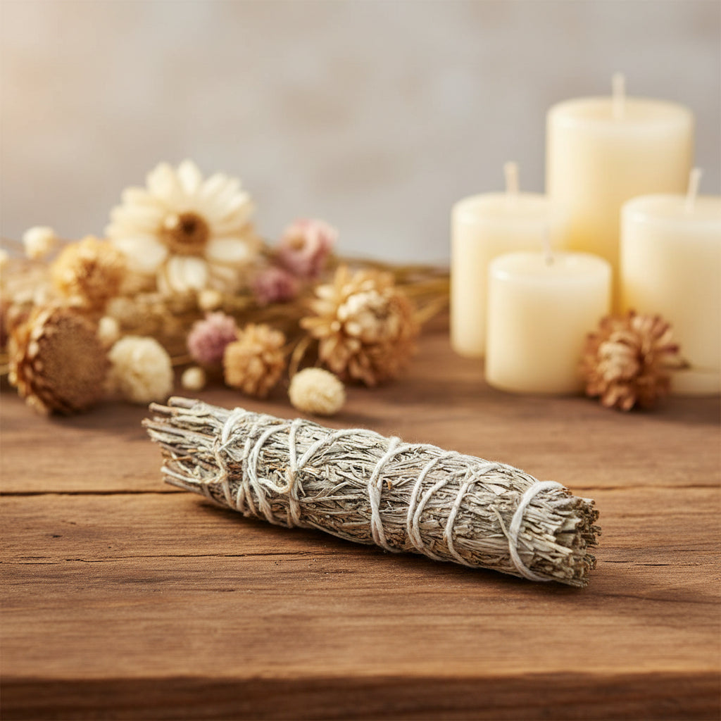 Blessing Smudge Stick, 8 to 9 inches, white sage cedar mountain sage blend