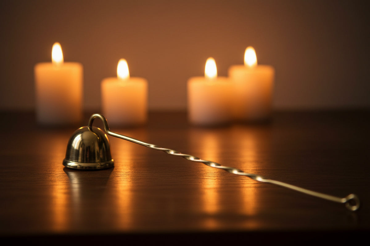 Brass Candle Snuffer, 10.25 inches