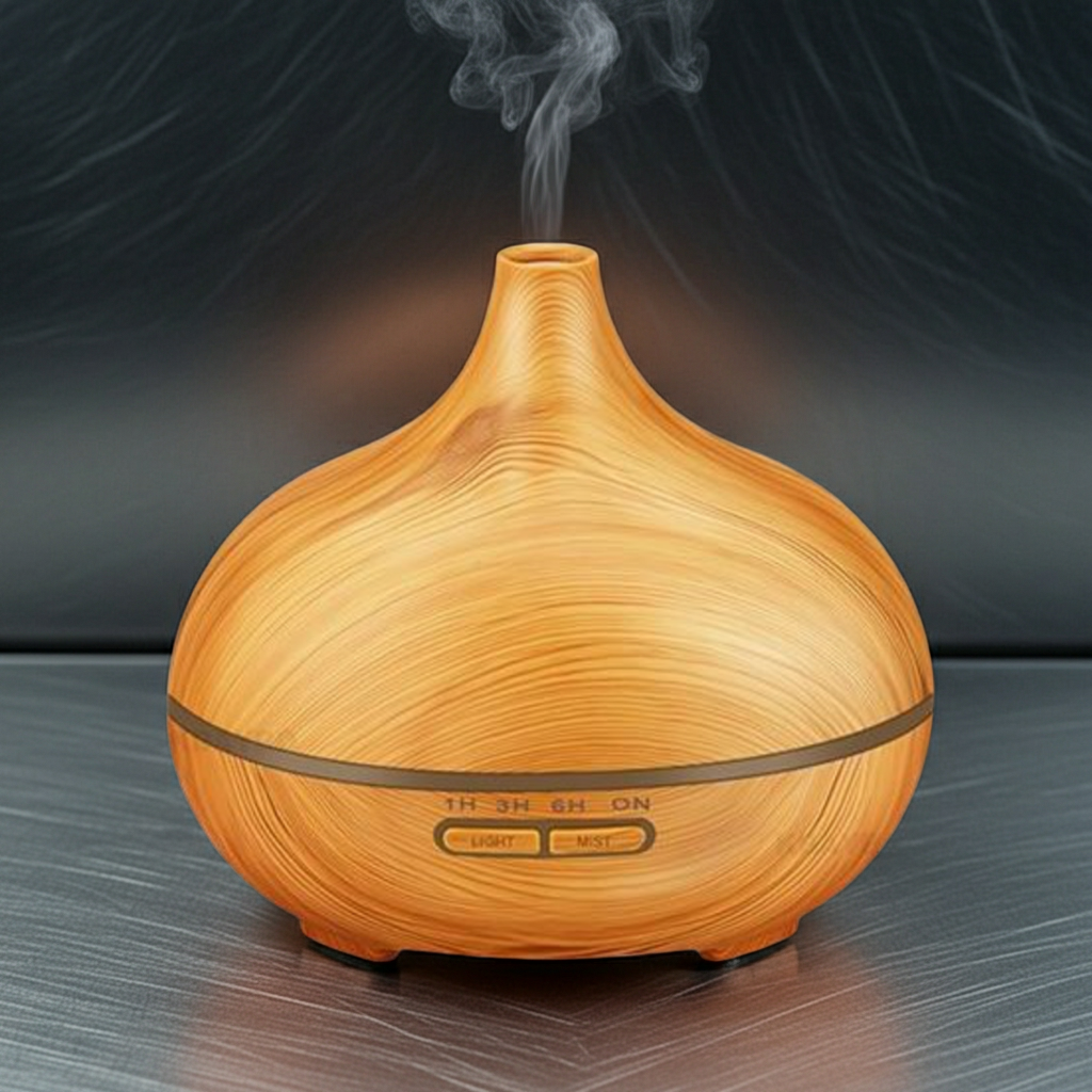 Classic Color-Changing Aroma Diffuser with LED lighting for essential oil diffusion, air freshening, and mood setting.