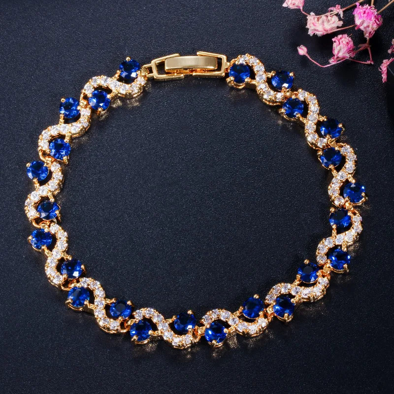 Elegant Crystal Gemstone Charm Bracelet jewelry piece for elegant dressing, personal adornment, and daily accessory use.