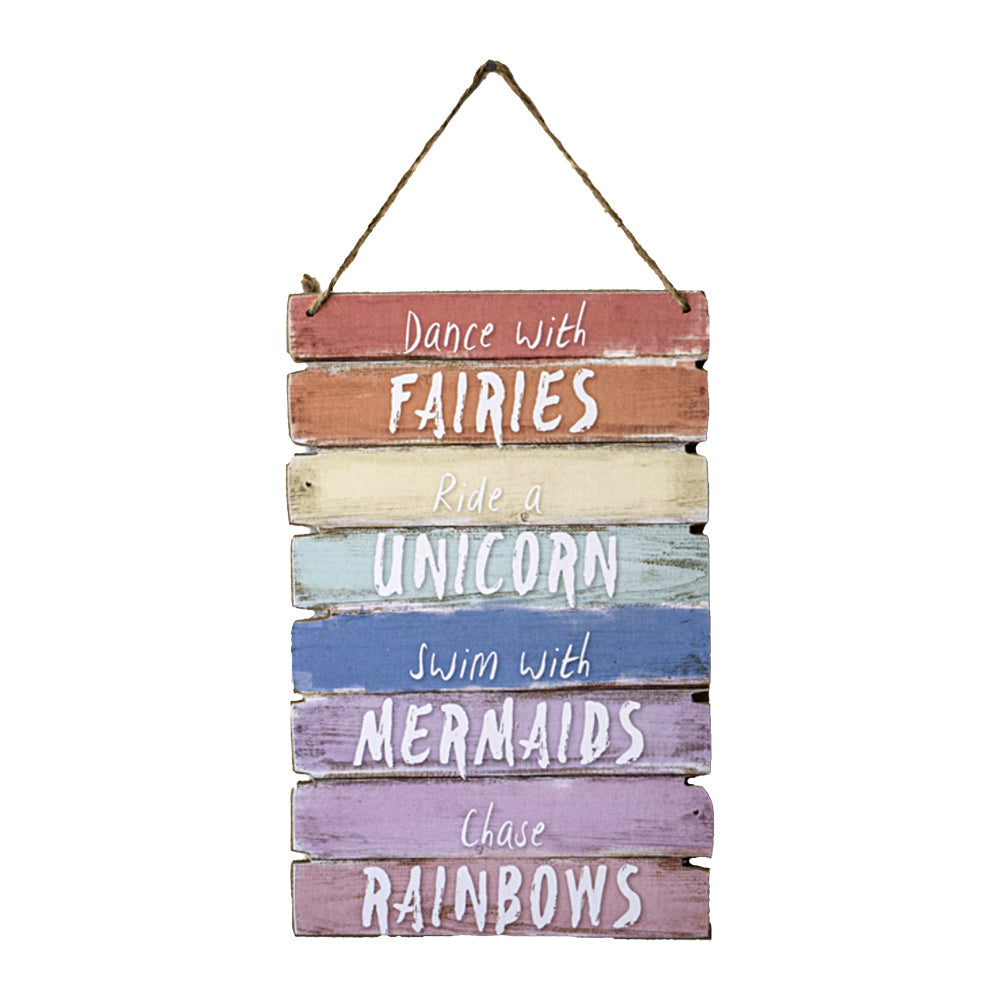 Dance with Fairies wooden wall plaque
