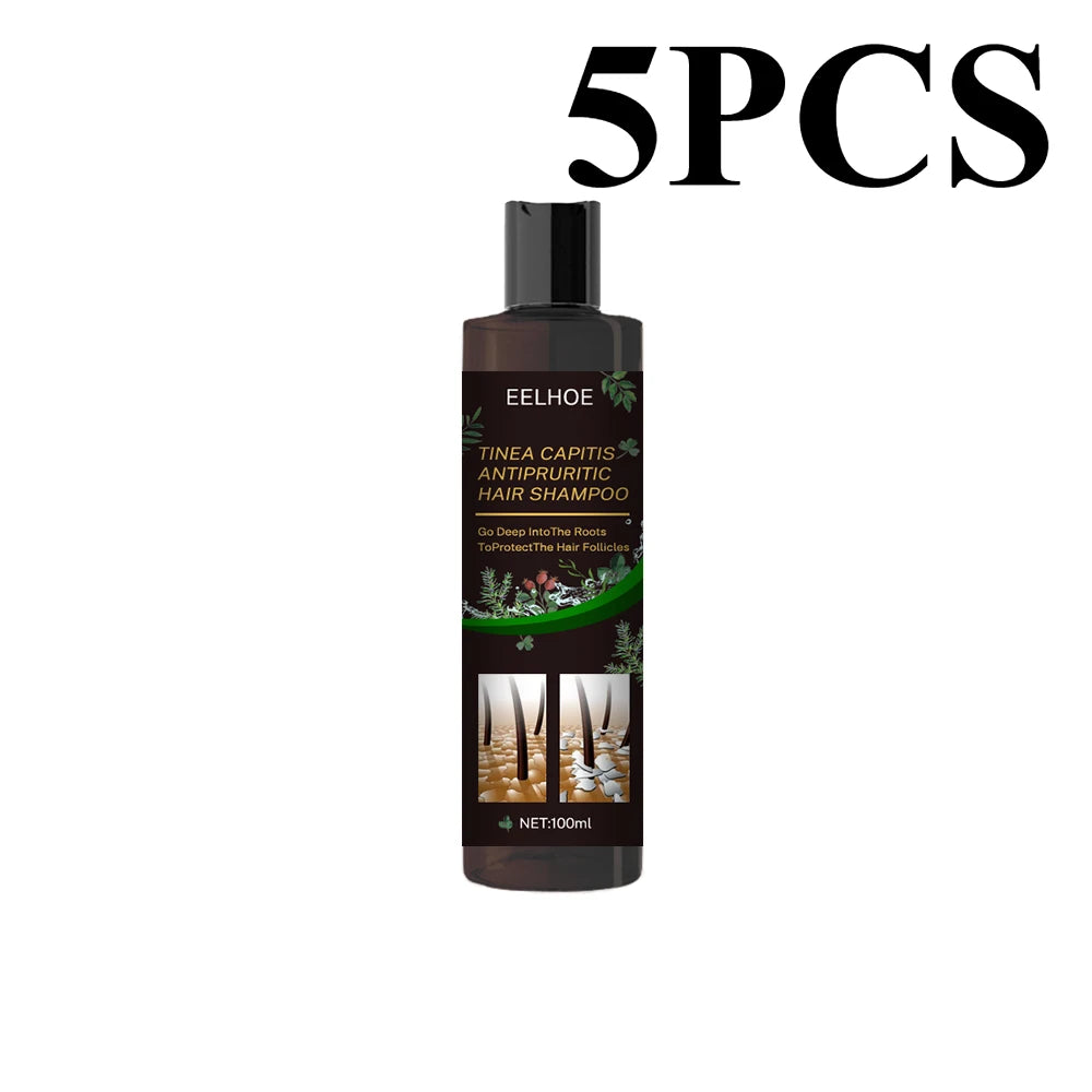 Eelhoe Natural Herbal Anti-Dandruff Shampoo 100ml bottle with box packaging on white background.