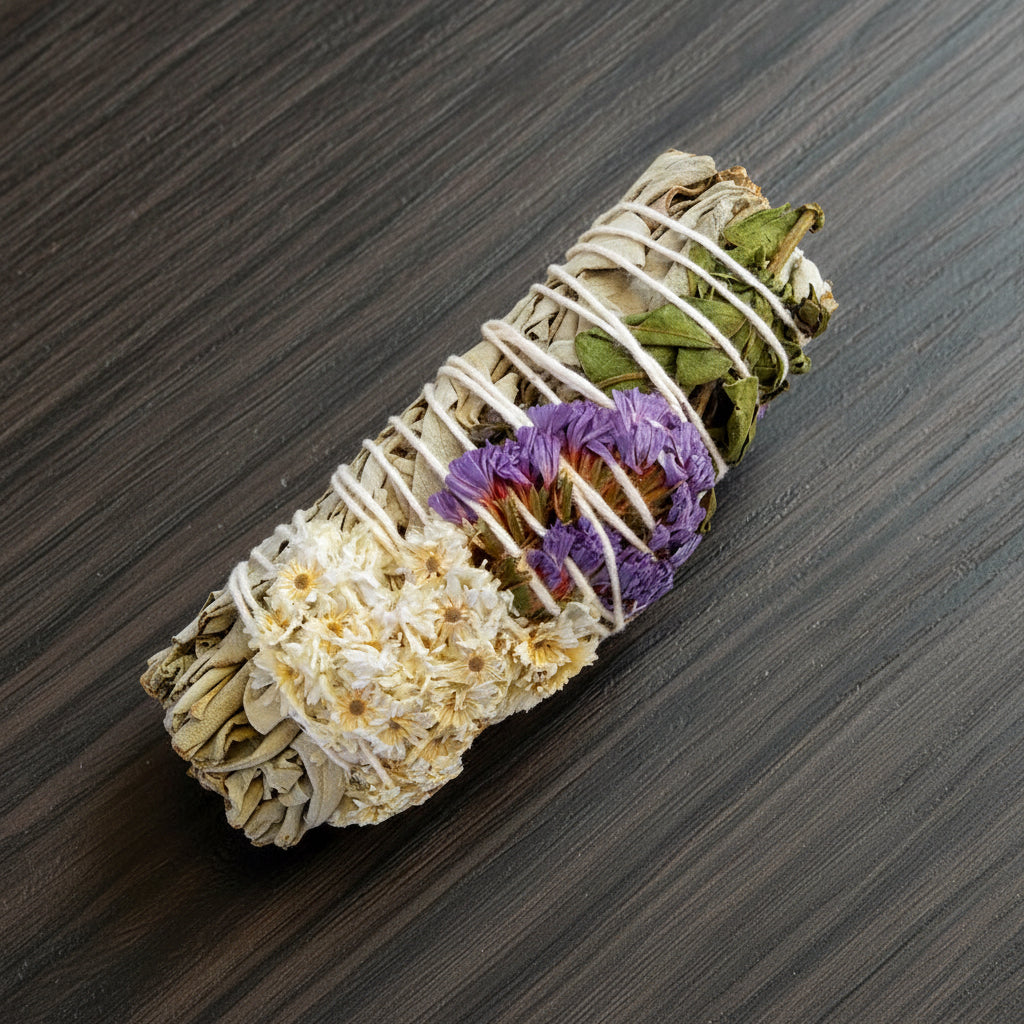 Floral Sage smudge stick, 3-4 inch