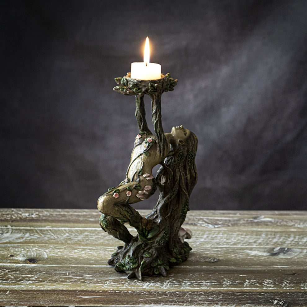 Greenwoman ENT Candle Holder, view B