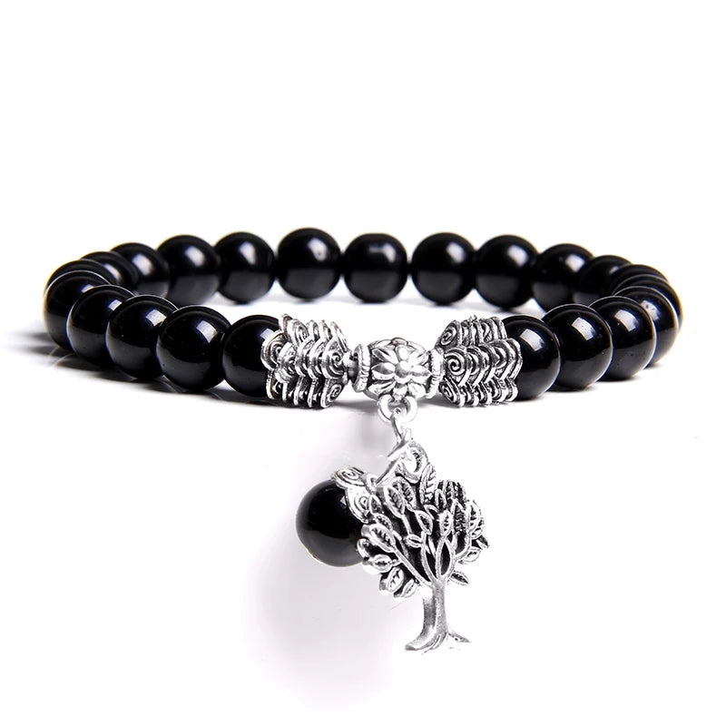 Handmade-style Tree of Life beaded bracelet for artisan-inspired fashion, symbolic wear, and unique gift use.