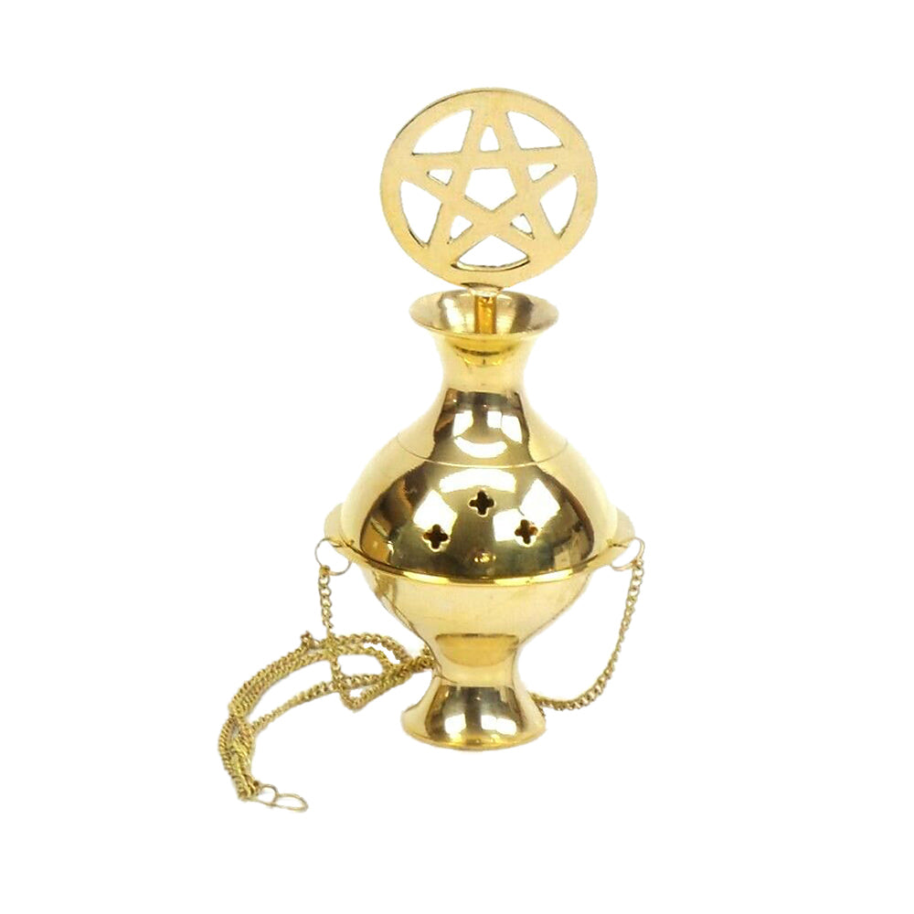 Hanging Pentagram Censer in brass