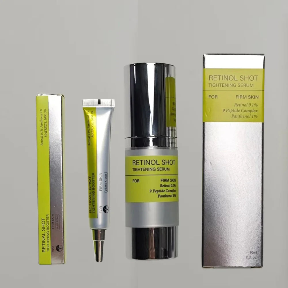 Korean Vita A Retinol Shot tightening booster serum for firming, moisturizing, and daily facial skin care.