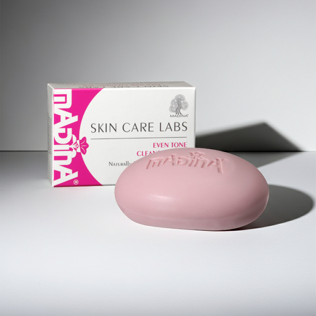 Even Tone cleansing bar soap with shea butter, licorice, and mulberry extract for a bright, even complexion.