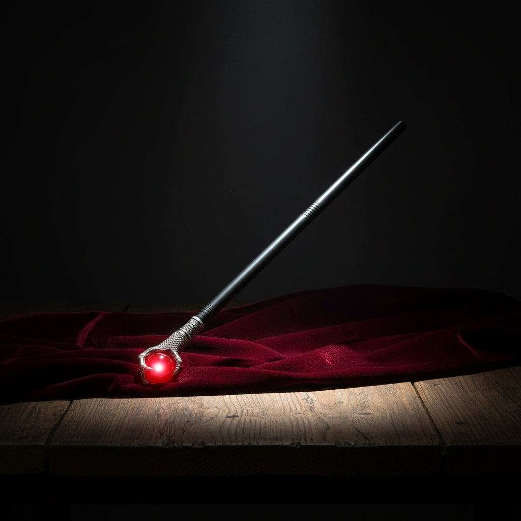 Magician scepter and wand cosplay prop for kids for costume play, magic-themed dress-up, and party fun.