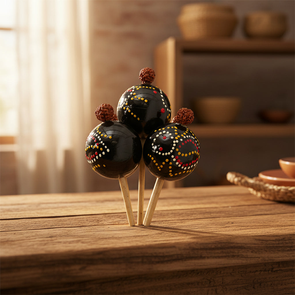 Maracas shaker, black
