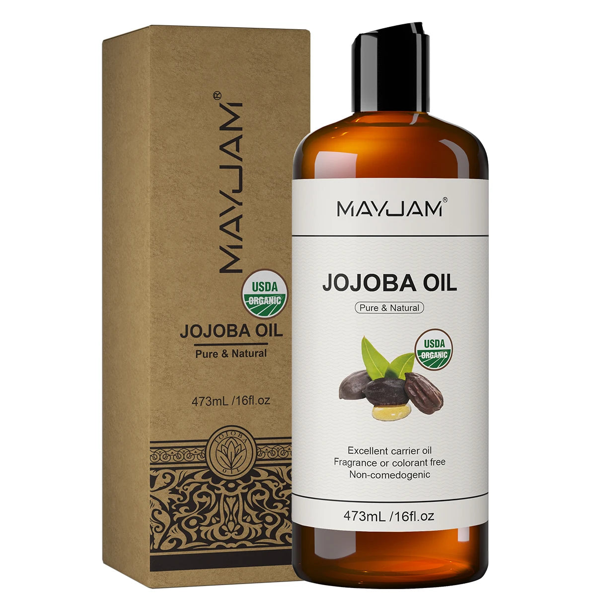 MAYJAM Carrier Oil for Skin, Face and Hair sweet almond, argan, sunflower, and coconut oil blend for moisturizing skin and hair.