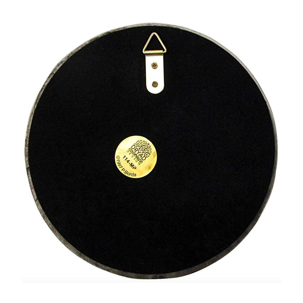 Moon Pentacle plaque small size close-up detail of moon phase and pentacle design.